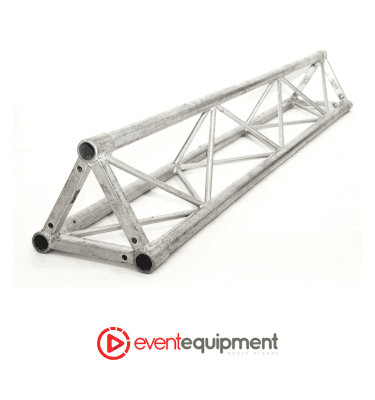 2.5 metre silver aluminium tri truss section with 300mm profile, available for hire in Melbourne, Sydney, and Brisbane