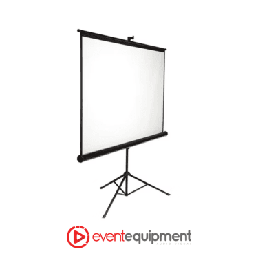 Projector Screen Hire - 8ft Tripod Screen, with Skirt. Available to hire in Melbourne, Sydney and Brisbane.