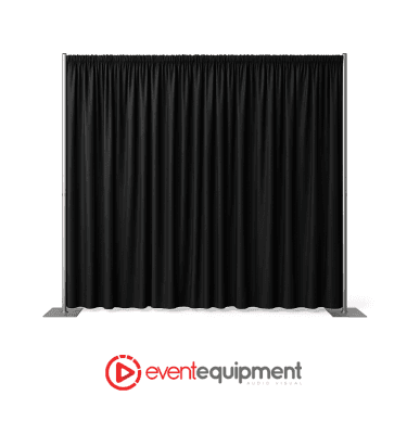 Hire 3m x 3m black velvet drapes in Melbourne, Sydney and Brisbane.