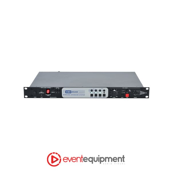wireless talkback system with base, beltpacks, chargers, and headsets for event crew hire in Melbourne, Sydney, and Brisbane.