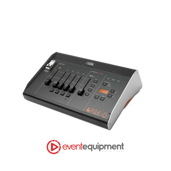 Jands 4PAK-D four channel dimmer with faders and DMX input, available for hire in Melbourne, Sydney, and Brisbane