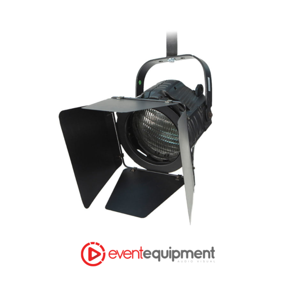 Multipar 600W lighting fixture with compact housing and parabolic reflector, available for hire in Melbourne, Sydney & Brisbane