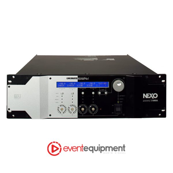 Nexo NXAMP 4X1 powered amplifier with built-in DSP available for hire in Melbourne and Sydney for high-performance event audio.