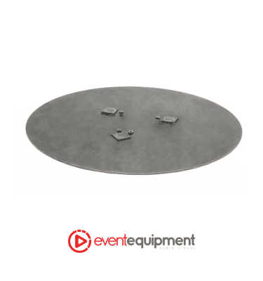 Heavy-duty base plate for 300mm tri truss groundstack, available for hire in Melbourne, Sydney, and Brisbane