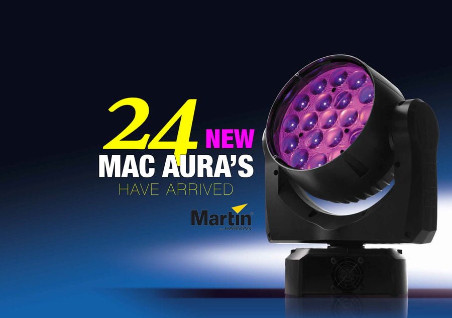 We have 24 new MAC Aura LED lights for hire