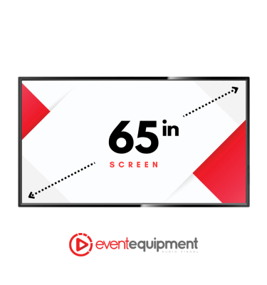 Hire our 65 inch TV screens and monitors in Melbourne, Sydney and Brisbane