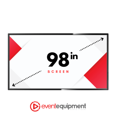 Hire our 98 inch TV screens and monitors in Melbourne, Sydney and Brisbane