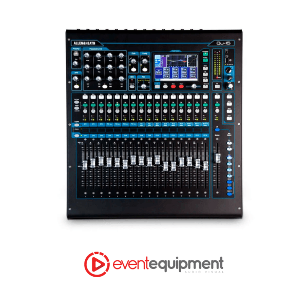 Qu-16 digital mixer hire in Sydney for live music mixing with USB recording and touchscreen control.