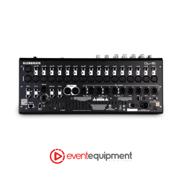 Qu-16 digital mixing console hire - Brisbane events, for panel discussion audio and multitrack capture.