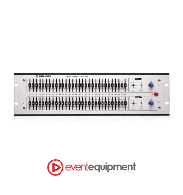 Klark Teknik DN360 dual 30-band graphic equaliser available for hire in Melbourne, Sydney, and Brisbane, ideal for live audio and sound tuning.
