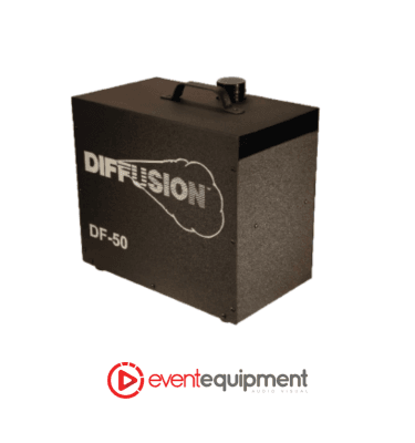DF-50 Diffusion Hazer with long-lasting oil-based haze effect, available for hire in Melbourne, Sydney, and Brisbane