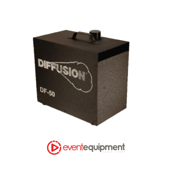 DF-50 Diffusion Hazer with long-lasting oil-based haze effect, available for hire in Melbourne, Sydney, and Brisbane