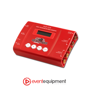 Decimator MD-HX SDI and HDMI cross converter and scaler, available for hire in Melbourne, Sydney, and Brisbane