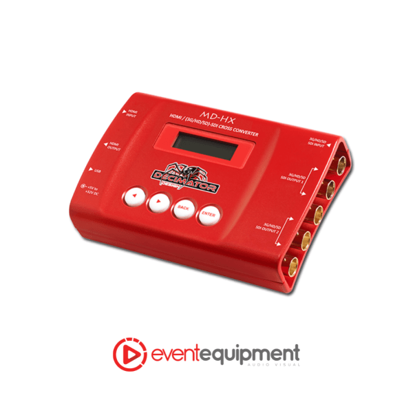 Decimator MD-HX SDI and HDMI cross converter and scaler, available for hire in Melbourne, Sydney, and Brisbane