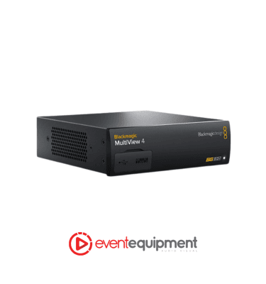 Blackmagic MultiView 4 SDI multiviewer with HDMI and SDI output, available for hire in Melbourne, Sydney, and Brisbane