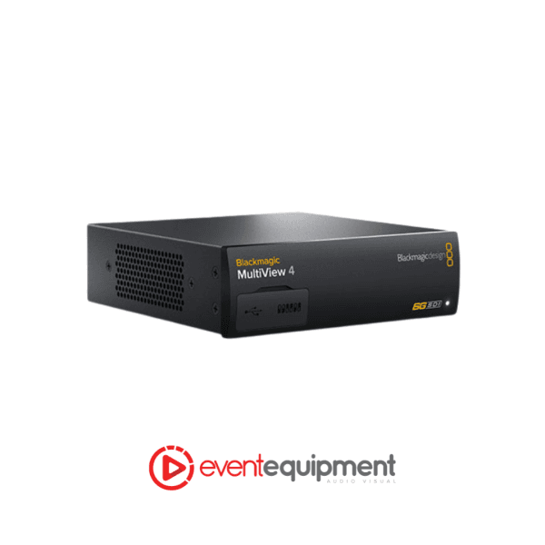 Blackmagic MultiView 4 SDI multiviewer with HDMI and SDI output, available for hire in Melbourne, Sydney, and Brisbane